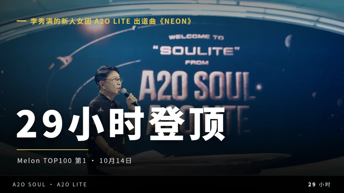 李秀满复出第一仗,新人女团 A2O LITE 用29小时登顶 Melon